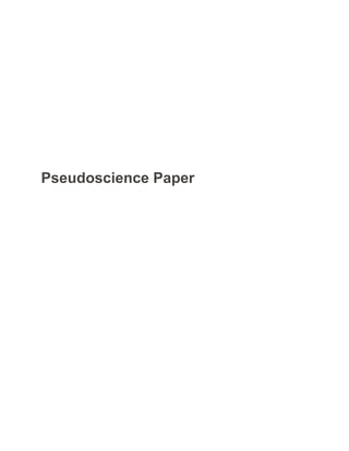 Pseudoscience Paper
 