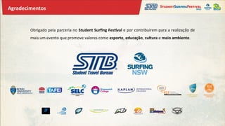Agradecimentos	
  


          Obrigado	
  pela	
  parceria	
  no	
  Student	
  Surﬁng	
  Fes;val	
  e	
  por	
  contribuirem	
  para	
  a	
  realização	
  de	
  
          mais	
  um	
  evento	
  que	
  promove	
  valores	
  como	
  esporte,	
  educação,	
  cultura	
  e	
  meio	
  ambiente.	
  
 