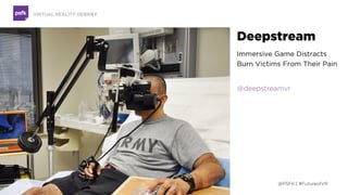 READ THE  
FULL REPORT
The PSFK Technology Debrief investigates how
various industries are experimenting with the new
medium of Virtual Reality.
The 24-page report includes:
• Implications for Health & Fitness, Entertainment, Retail  
& Marketing and other industries
• Key Takeaways for Brands
• Experts to Follow
• Conversation With Aaron Koblin, Co-Founder of VRSE
• Q&A with VR producer Peter Martin
• Plus a 29-page full presentation deck
Download the Full Report at :  
psfk.com/vr-virtual-reality
Access all Debriefs and Reports  
as a PSFK Member: psfk.com/membership
@PSFK | #FutureofVR
 