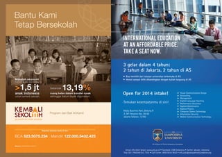 Putera Sampoerna Foundation Report Quarter 1 2014