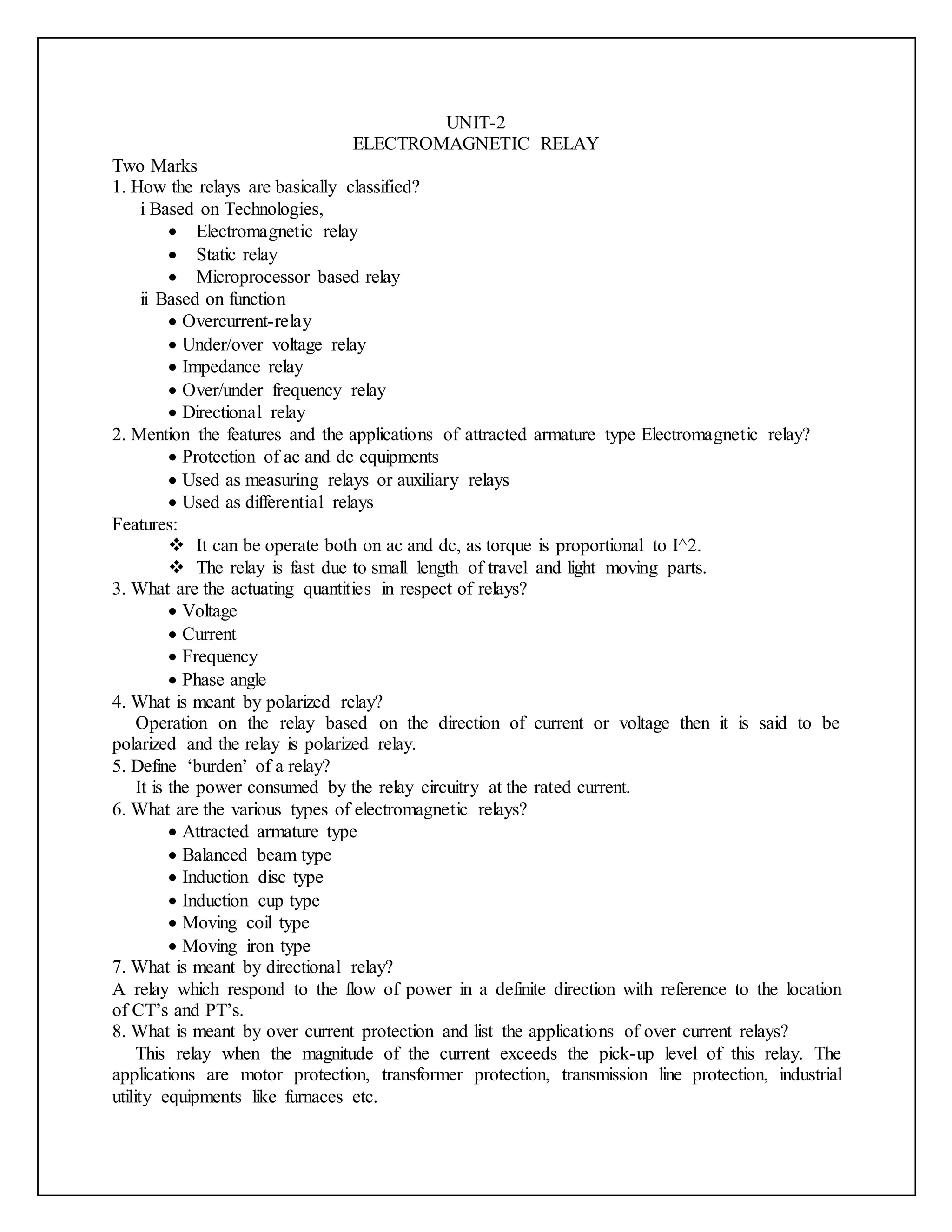 Psg unit 2 two marks | PDF