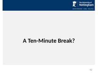 A Ten-Minute Break?
42
 