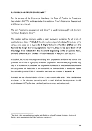 Program Education Standard for halal studies jan 2021 | PDF
