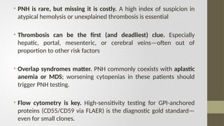 High Risk Pnh Comprehensive Case Study on Paroxysmal Nocturnal Hemoglobinuria in a ...