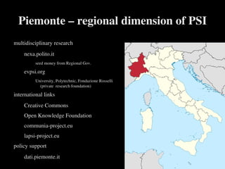 Piemonte – regional dimension of PSI ,[object Object]