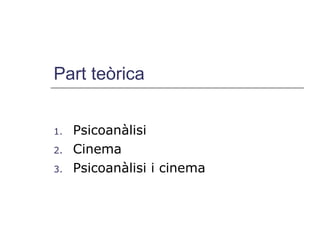 Psicoanalisi I Cinema