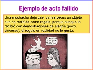 Una muchacha deja caer varias veces un objeto
que ha recibido como regalo, porque aunque lo
recibió con demostraciones de alegría (poco
sinceras), el regalo en realidad no le gusta.
 