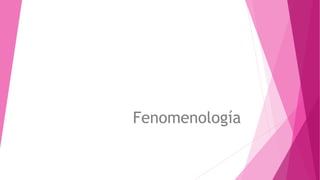 Fenomenología
 