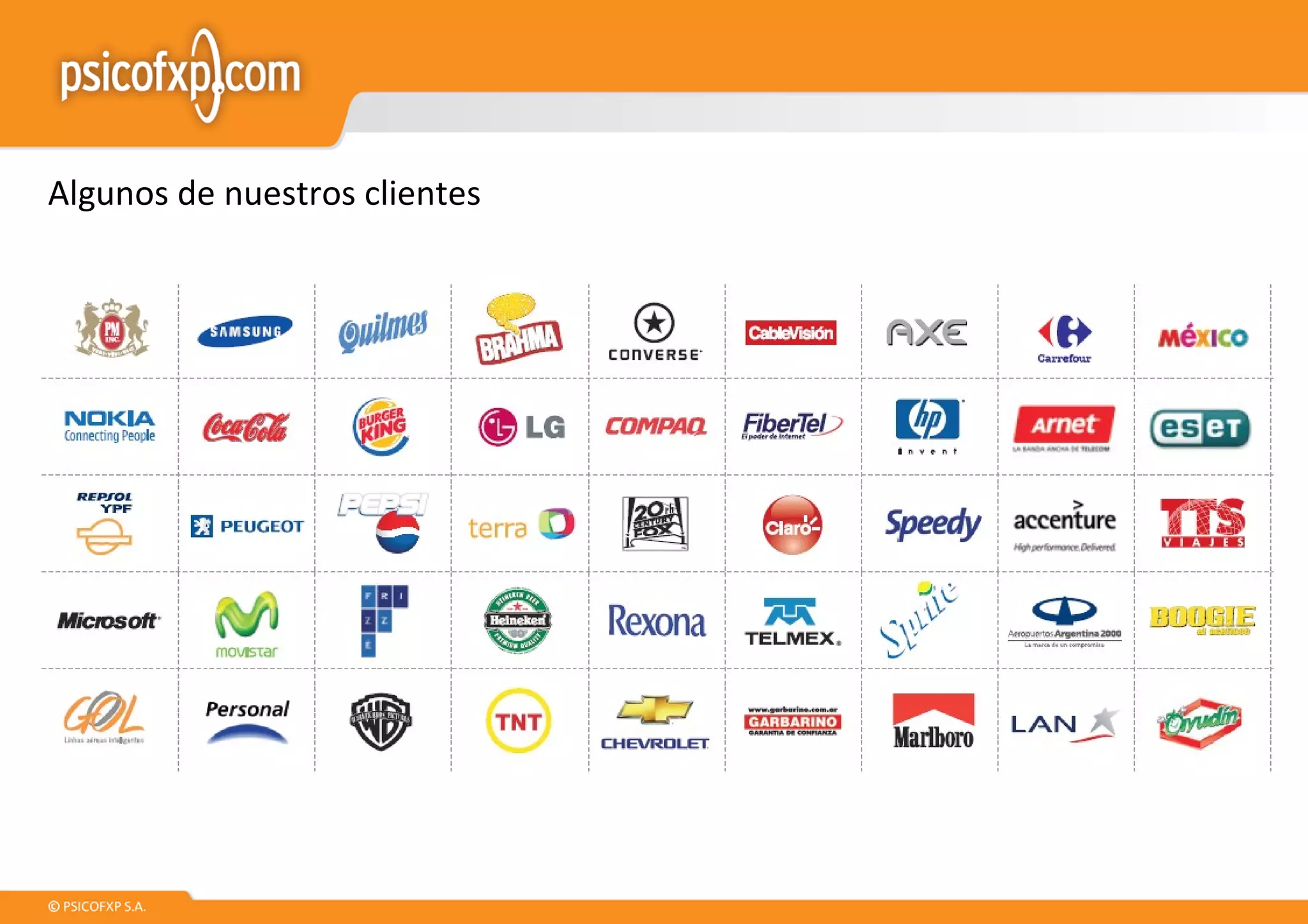 Algunos de nuestros clientes 