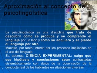 Psicolingüística clase nº1 primaria 2013 | PPT