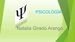 PSICOLOGÍA
Natalia Girado Arango.
 