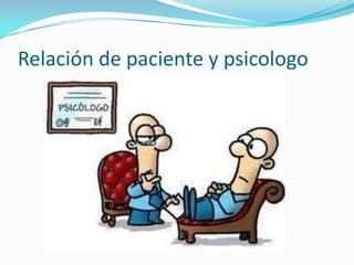 Relación de paciente y psicologo

 