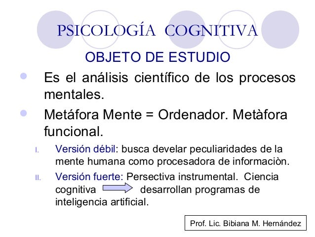 Psicología cognitiva