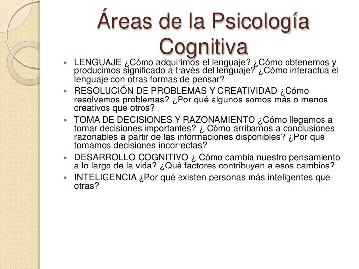 Psicología cognitiva Psicología cognitiva