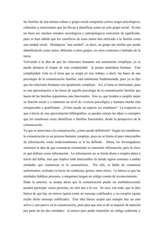 Psicología de la comunicación familiar | PDF