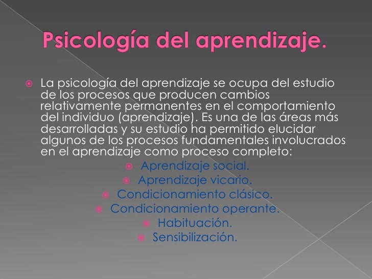 PsicologíA Del AprendizajE