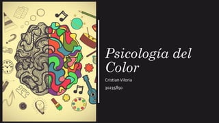 Psicología del
Color
CristianViloria
30235850
 