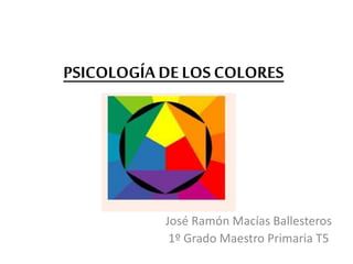 PSICOLOGÍA DELOSCOLORES
José Ramón Macías Ballesteros
1º Grado Maestro Primaria T5
 