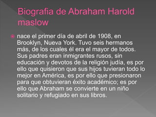  nace el primer día de abril de 1908, en
Brooklyn, Nueva York. Tuvo seis hermanos
más, de los cuales él era el mayor de todos.
Sus padres eran inmigrantes rusos, sin
educación y devotos de la religión judía, es por
ello que quisieron que sus hijos tuvieran todo lo
mejor en América, es por ello que presionaron
para que obtuvieran éxito académico; es por
ello que Abraham se convierte en un niño
solitario y refugiado en sus libros.
 