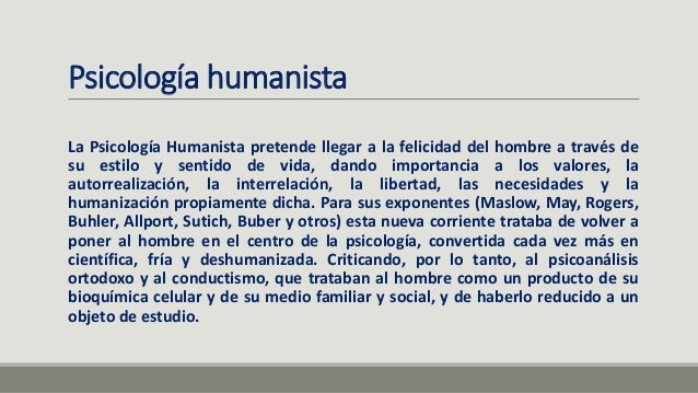 Psicología humanista