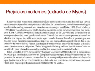 Prejuicios modernos (extracto de Myers)
 