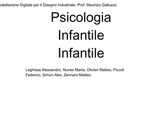 [object Object],Psicologia Infantile Infantile Corso di Modellazione Digitale per il Disegno Industriale. Prof. Maurizio Galluzzo 