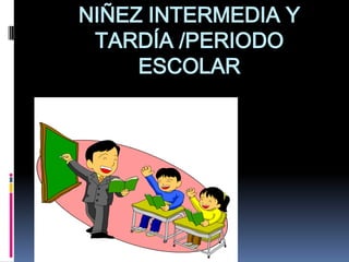 NIÑEZ INTERMEDIA Y
 TARDÍA /PERIODO
     ESCOLAR
 