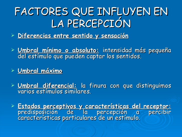 La percepción