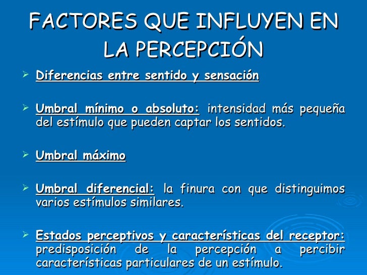 Psicologia trabajo de la percepcion