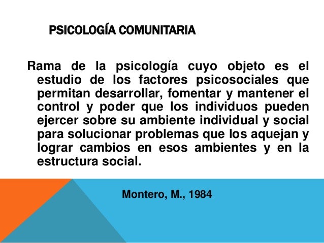 O que Psicologia Comunit ria