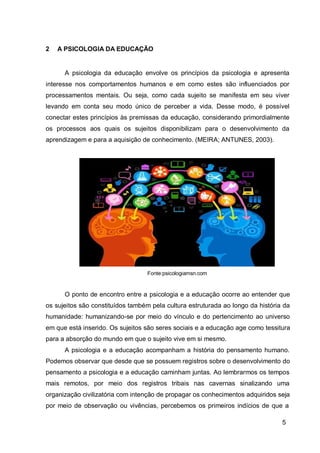 Psicologia da Educação (1).pdf conteúdo disciplinar | PDF