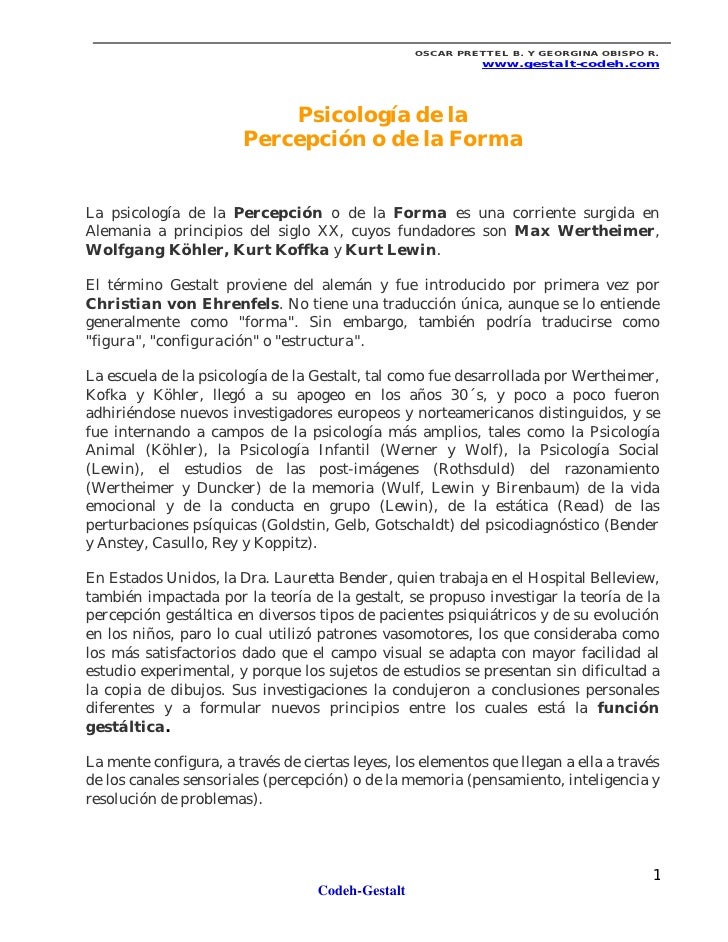 OSCAR PRETTEL B. Y GEORGINA OBISPO R.                                                             www.gestalt-codeh.com   ...
