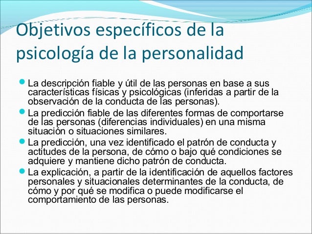 Psicologia de la personalidad 4to trimestre
