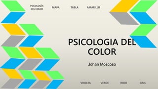 PSICOLOGIA DEL
COLOR
Johan Moscoso
 