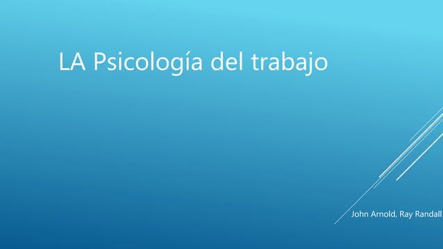 Psicologia del trabajo | PPT