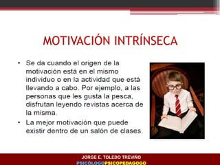 MOTIVACIÓN INTRÍNSECA
JORGE E. TOLEDO TREVIÑO
PSICÓLOGOPSICOPEDAGOGO
 