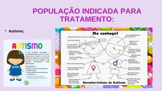 POPULAÇÃO INDICADA PARA
TRATAMENTO:
• Autismo;
 