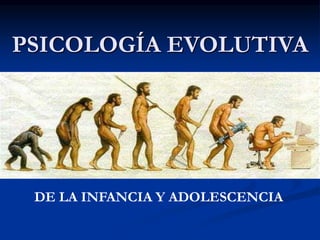PSICOLOGÍA EVOLUTIVA
DE LA INFANCIA Y ADOLESCENCIA
 
