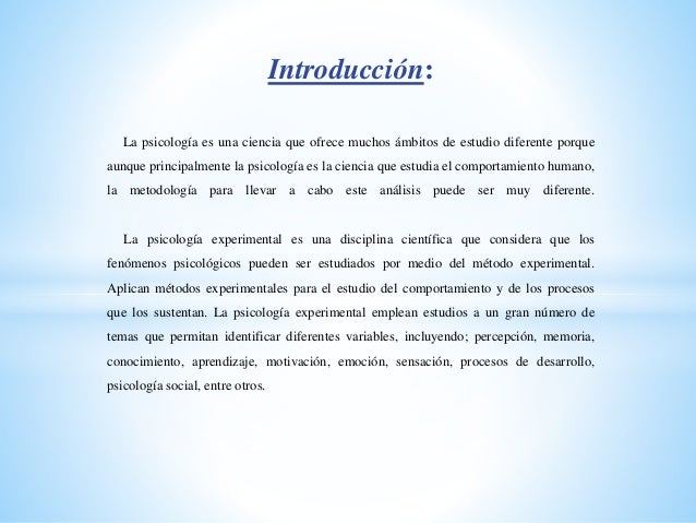 Psicologia Experimental