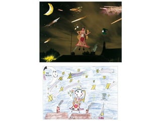 Mudando de ambienteDominando a técnica.é mais fácil desenvolver a criatividade das pessoas mudando as condições do ambiente, do que tentando fazê-las pensar de modo criativo “Csikszentmihalyi 2009 )A fantasiada criança se relaciona ao ver o mundo de forma diferente, a essa capacidade de se adaptar ao mundo, o inconsciente se apresenta através desses símbolos criados pela criança a partir da sua interação com o mundo. 	A ponte que se desenvolve em sua psique é mais corrente.