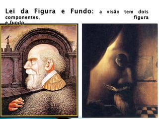 Lei da Figura e Fundo:   a   visão   tem     dois
componentes,                               figura
e fundo
 