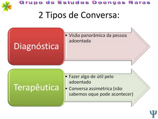 2 Tipos de Conversa: Grupo de Estudos Doenças Raras 