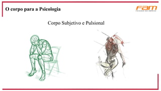 Corpo Subjetivo e Pulsional
O corpo para a Psicologia
 