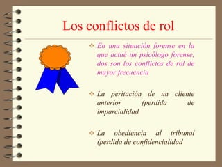 La vinculación por preceptos específicosLa transgresión deontológica en psicología jurídicaEn el articulo reciente (Soria ,Garrido, y González)se recoge la casuística de la comisión deontológica del colegio de psicólogos oficial Cataluña: