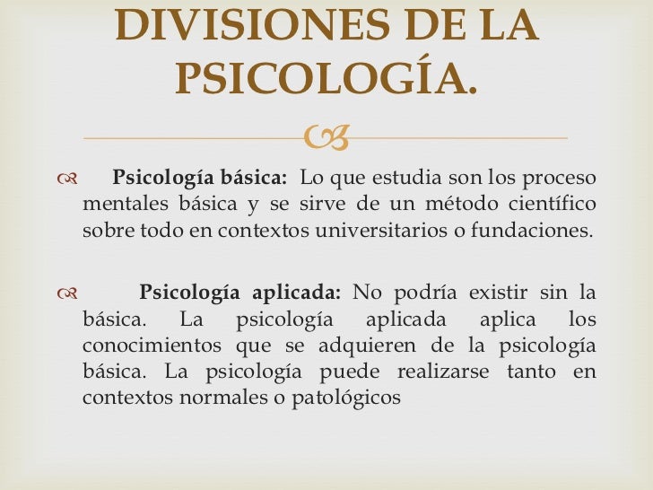 Resultado de imagen de psicologia aplicada y basica