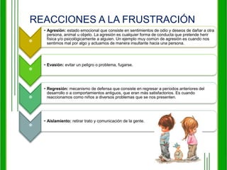 REACCIONES A LA FRUSTRACIÓN
