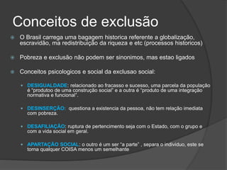 Psicologia social exclusao social | PPTX