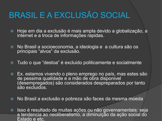 Psicologia social exclusao social | PPTX