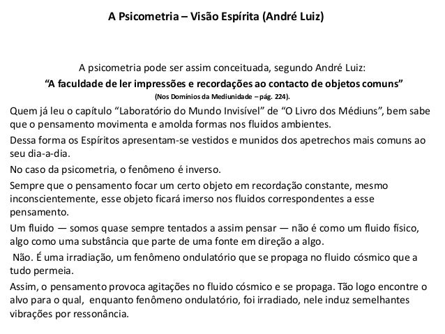 Psicometria - Mocidade Espírita Chico Xavier