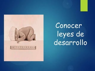 Conocer
leyes de
desarrollo

 
